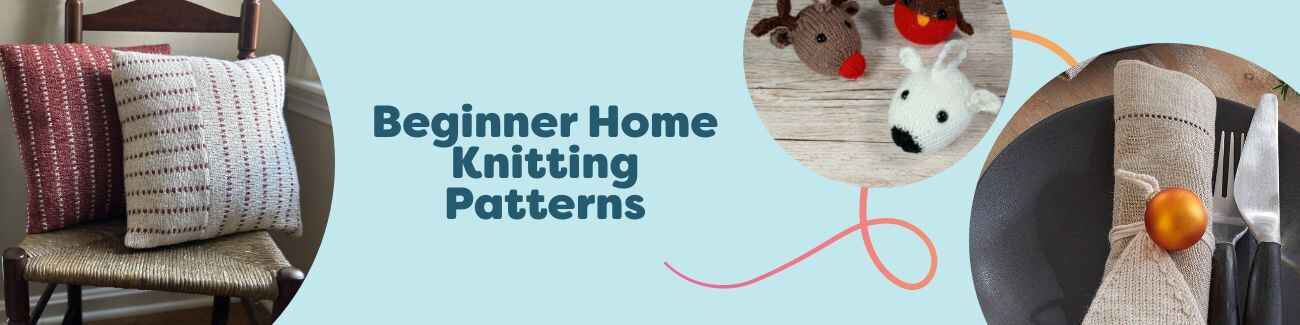 Free beginner home knitting patterns for pillows, ornaments, and seasonal décor in cozy yarns from Hobbii.