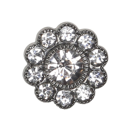 

Bling Buttons - Large Stones - Silver - 4 pcs. - Go Handmade
2