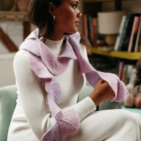 Undulate - Garter Fan Scarf
