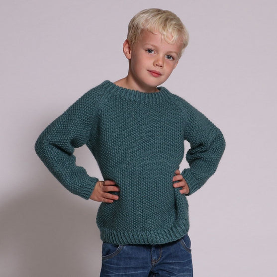 

Alex Sweater in Seed Stitch
3