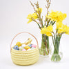 

Ribbon Easter basket with leather handle
3