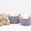 

Paniers Ribbon avec anses en cuir dans 3 tailles
4
