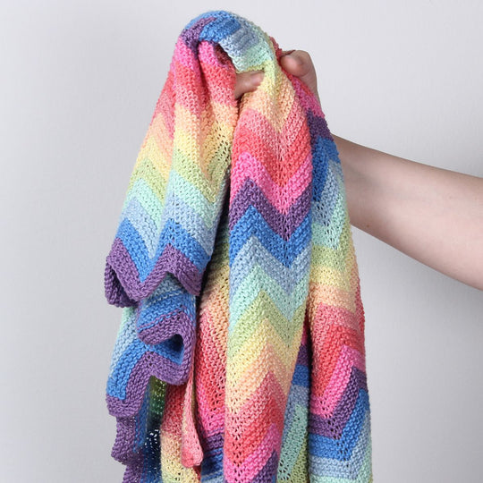 Couverture bébé - Arc-en-ciel (pastel)