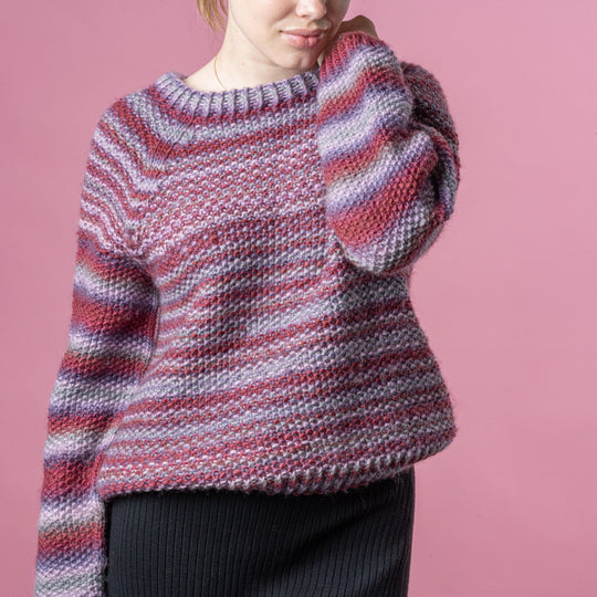Anette - Print Moss Stitch Sweater
