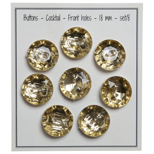 Boutons Cocktail avec deux trous - 18 mm - Go Handmade