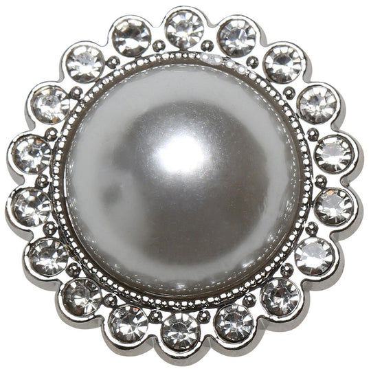 Boutons perles avec pierre - 21 mm - 4 pièces - Go Handmade