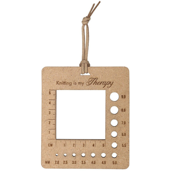 

Règle à échantillon de tricot en bois - Go Handmade
1