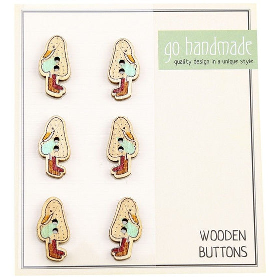 

Boutons en bois - Dotti le Canard - 6 pièces, 20 mm - Go Handmade
1
