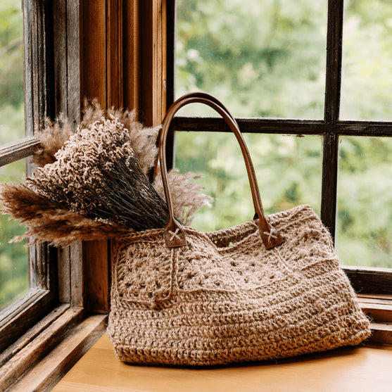 

Rose Window - Jute Tote Bag
1