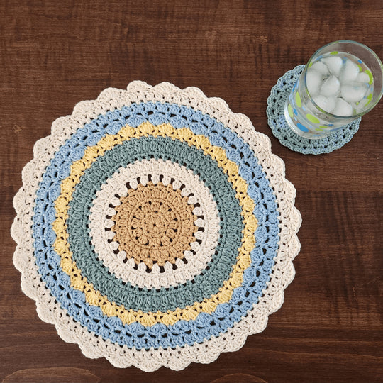 Spring Mandala - Placemat and Coaster Set