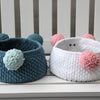 

Teddy Basket with PU leather base
3
