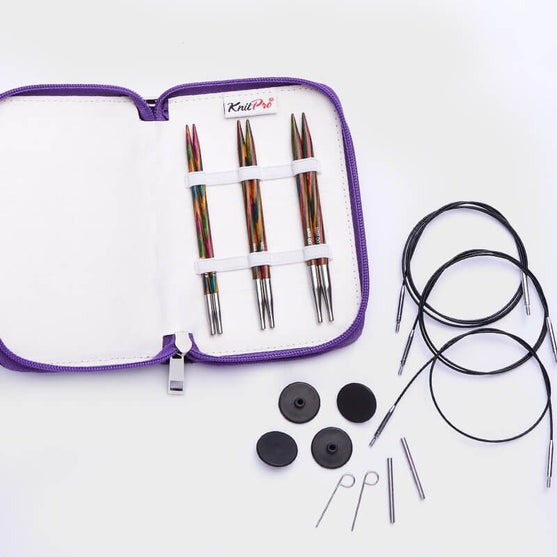 

Jeu d'aiguilles circulaires interchangeables Symfonie Starter - KnitPro
1