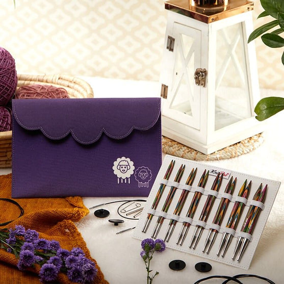 

Jeu d'aiguilles circulaires interchangeables Symfonie Deluxe - KnitPro
4