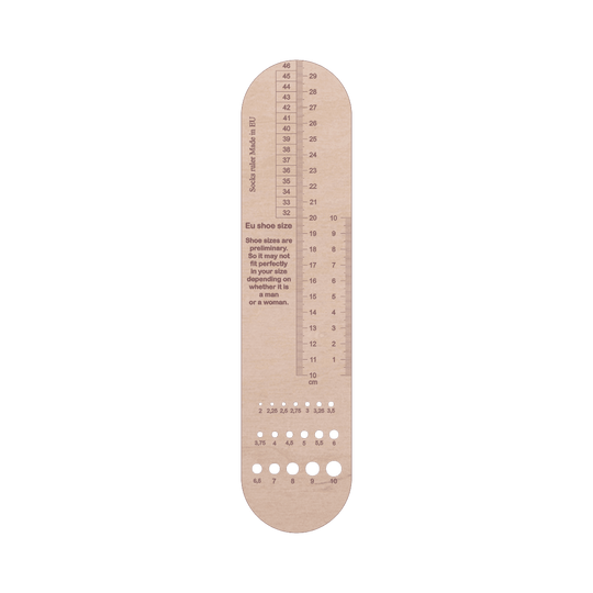 Sock Ruler with Needle Gauge - Villy Jensen