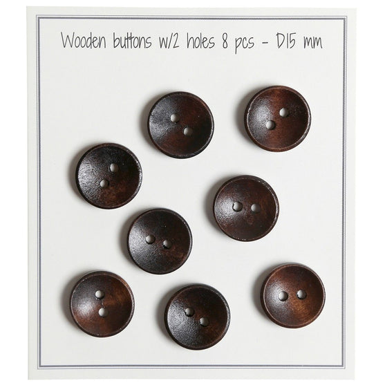 

Boutons en bois profonds - Foncés - 8 pièces - Go Handmade
1