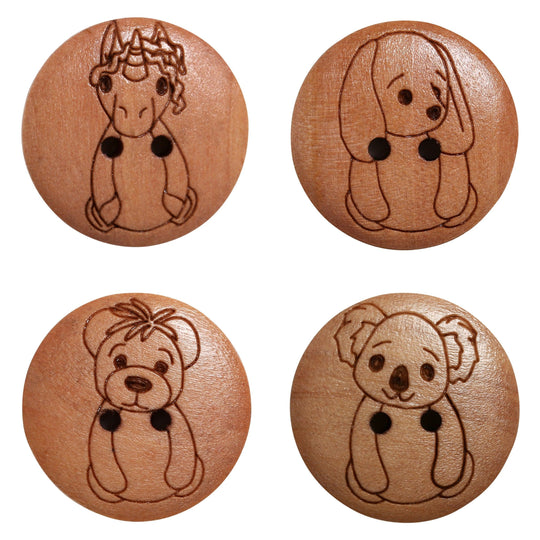 Boutons animaux - 17 mm - Go Handmade