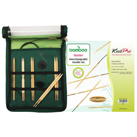 

Bamboo Interchangeable Circular Needle Set  - Beginner - KnitPro
1