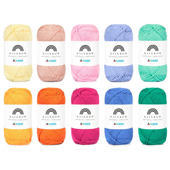 

Rainbow Cotton 8/6 Color Pack - Hobbii
15