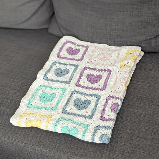 

Rainbow Hearts - Baby Blanket
4