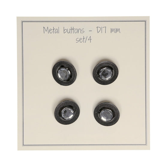 

Bling Buttons - 17 mm - 4 pieces - Go Handmade
4