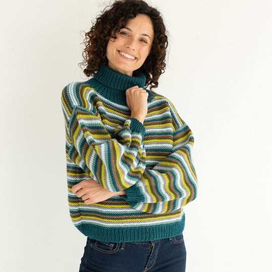 8036-436 Tricot pull à rayures