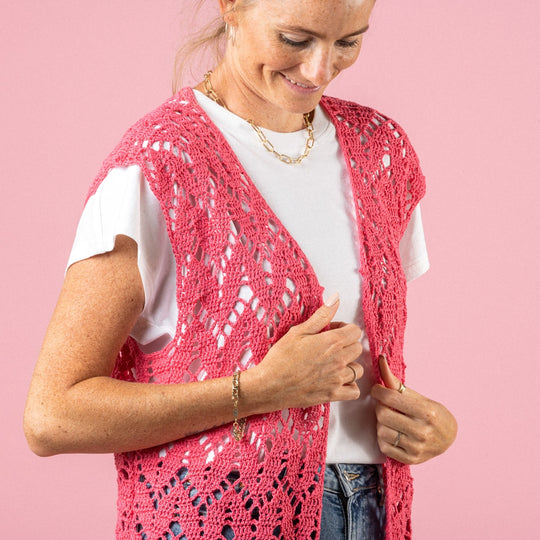 Leaf Me On - Vest - Pink Collection