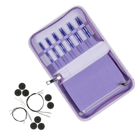 Stellar Short Interchangeable Circular Needle Set Essential - Amethyst - Hobbii