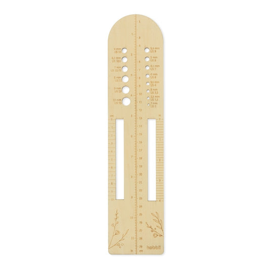 Sock Ruler with Needle Gauge - Hobbii