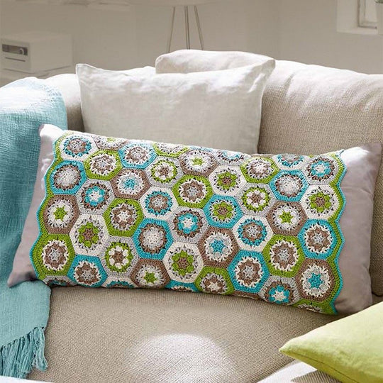 Housse de coussin en granny squares