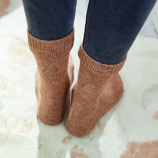 Socks with Diamond Motif