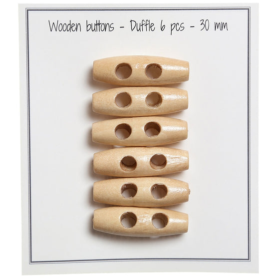 

Boutons en bois allongés - 30 mm - Go Handmade
1