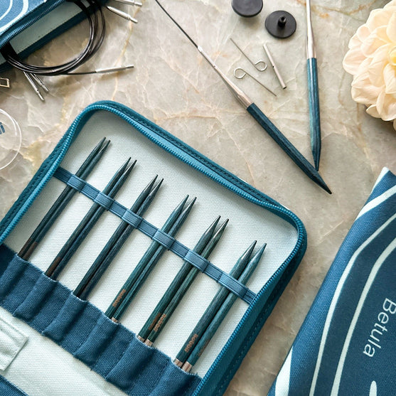 

Betula Interchangeable Circular Needle Set Deluxe - Cerulean - Hobbii
11