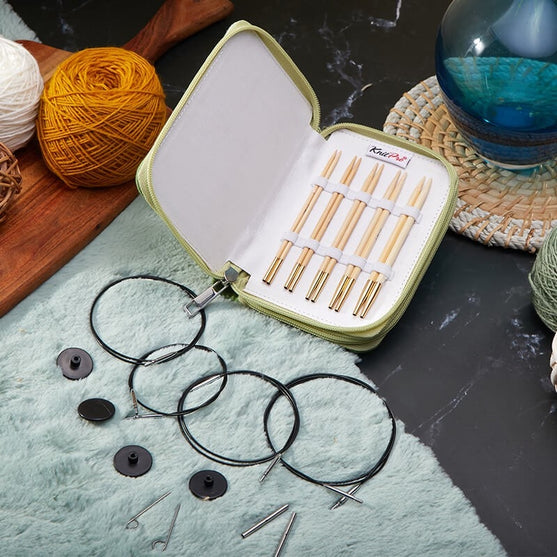 

Bamboo Starter Interchangeable Circular Needle Set - KnitPro
4