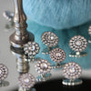 

Bling Buttons - Large Stones - Silver - 4 pcs. - Go Handmade
8