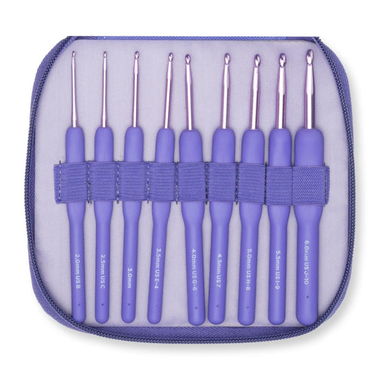 Set de crochets Cosmo - 9 tailles - Wisteria - Hobbii