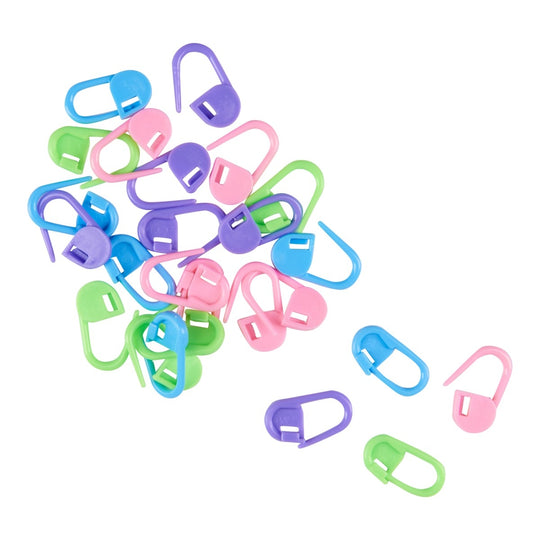 Stitch Markers w. lock - 25 pcs. - Hobbii