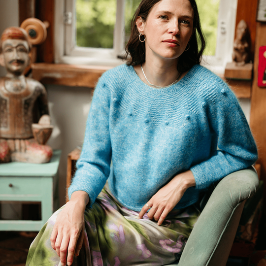 Adorned Pullover - Garter Yoke Pullover