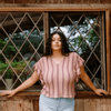 

Dalle de Verre - Ruffle Sleeved Top
1