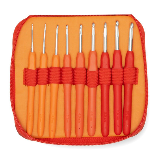 Easy Touch Crochet Hook Set - Berry - 9 sizes - Hobbii
