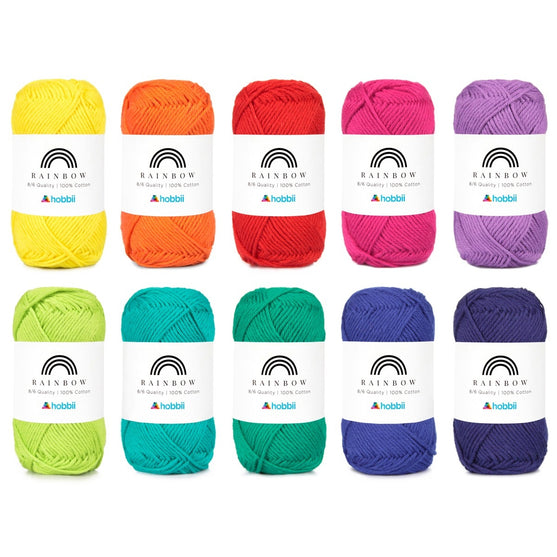 

Rainbow Cotton 8/6 Color Pack - Hobbii
14