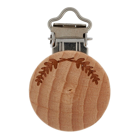 Pince clip attache tétine en bois - Go Handmade