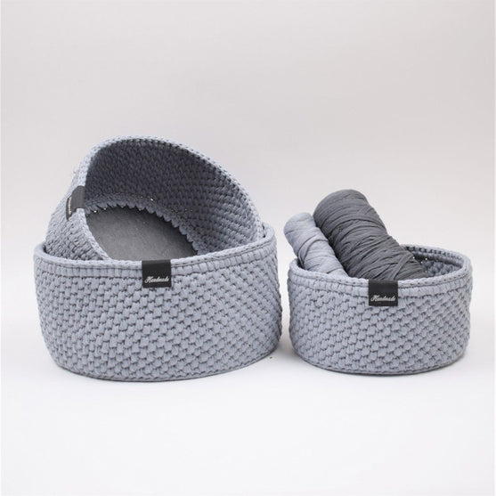 

Ribbon Basket with round leather base – Classic
1