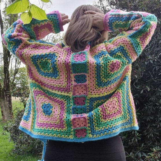 

Summer Squares - Wrap Cardigan
2
