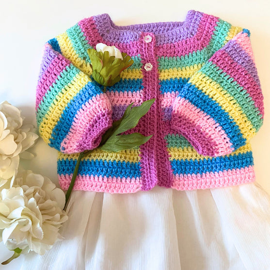 

Sunshine and Rainbows - Baby Cardigan
1